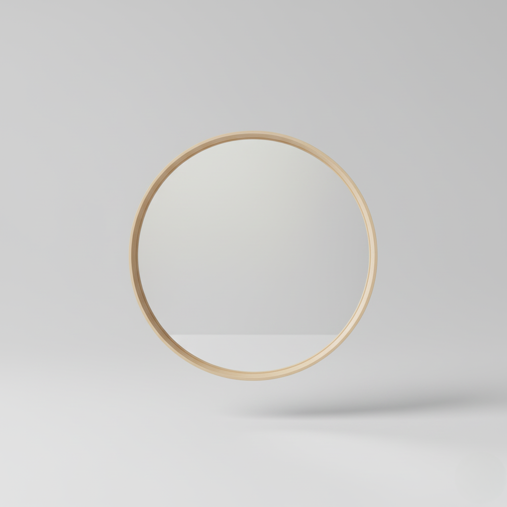 Specchio da parete rotondo minimalista