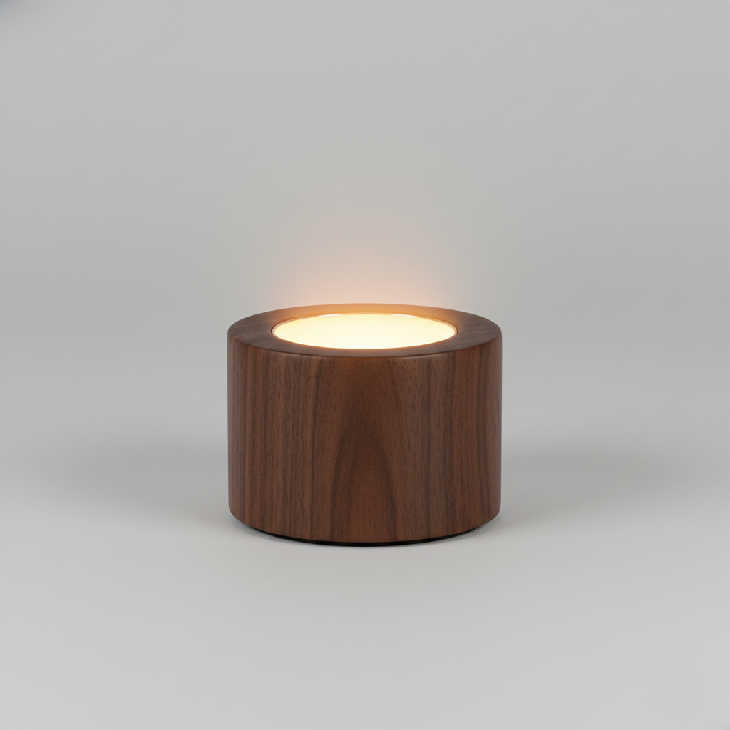 Luce d'accento in legno a LED