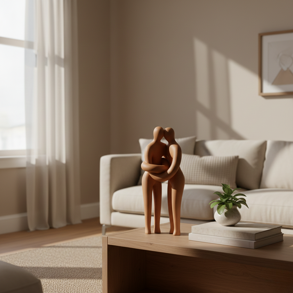 Scultura astratta di coppia