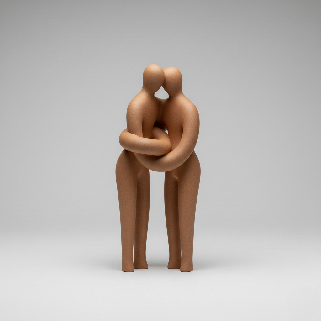 Scultura astratta di coppia