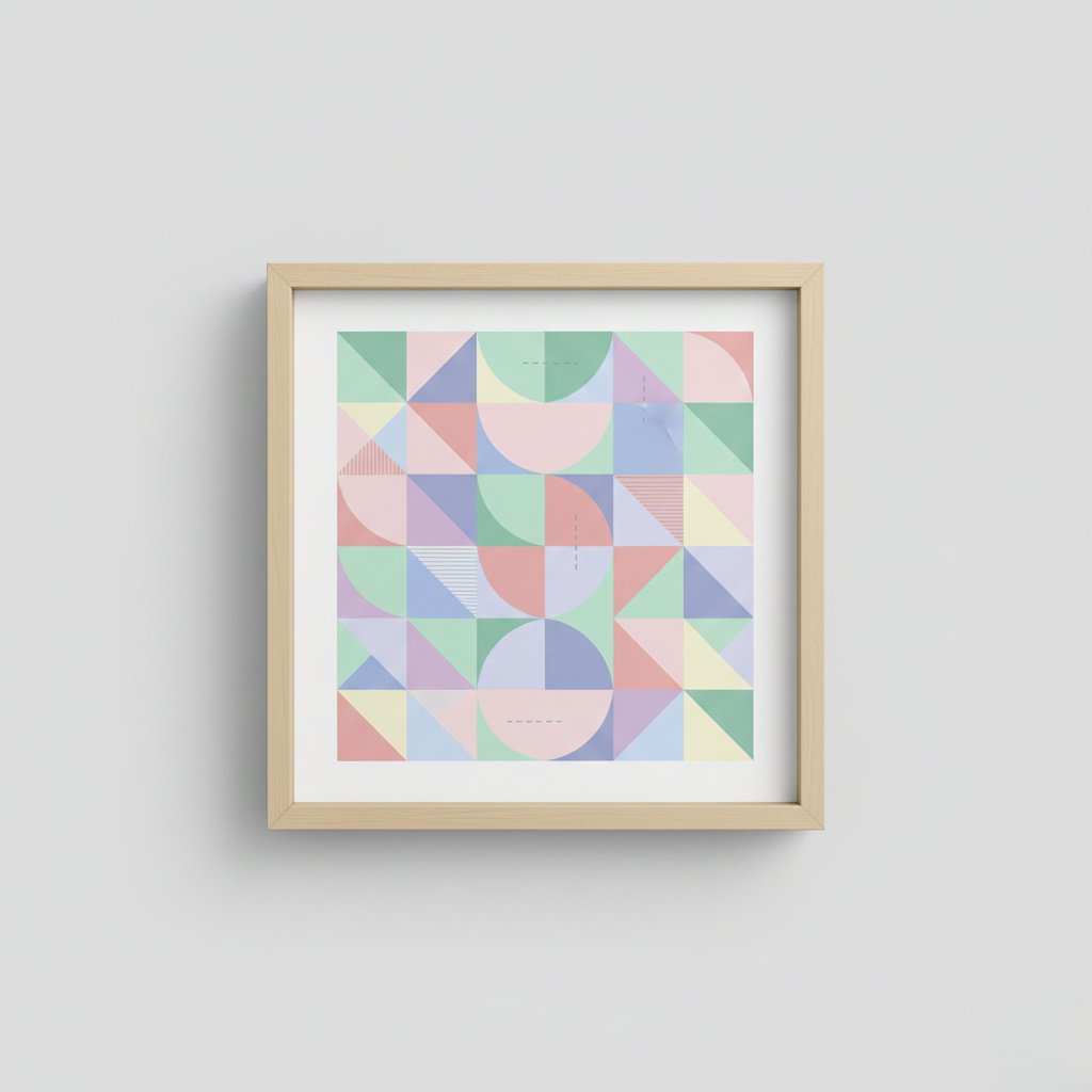 Stampa artistica geometrica da parete