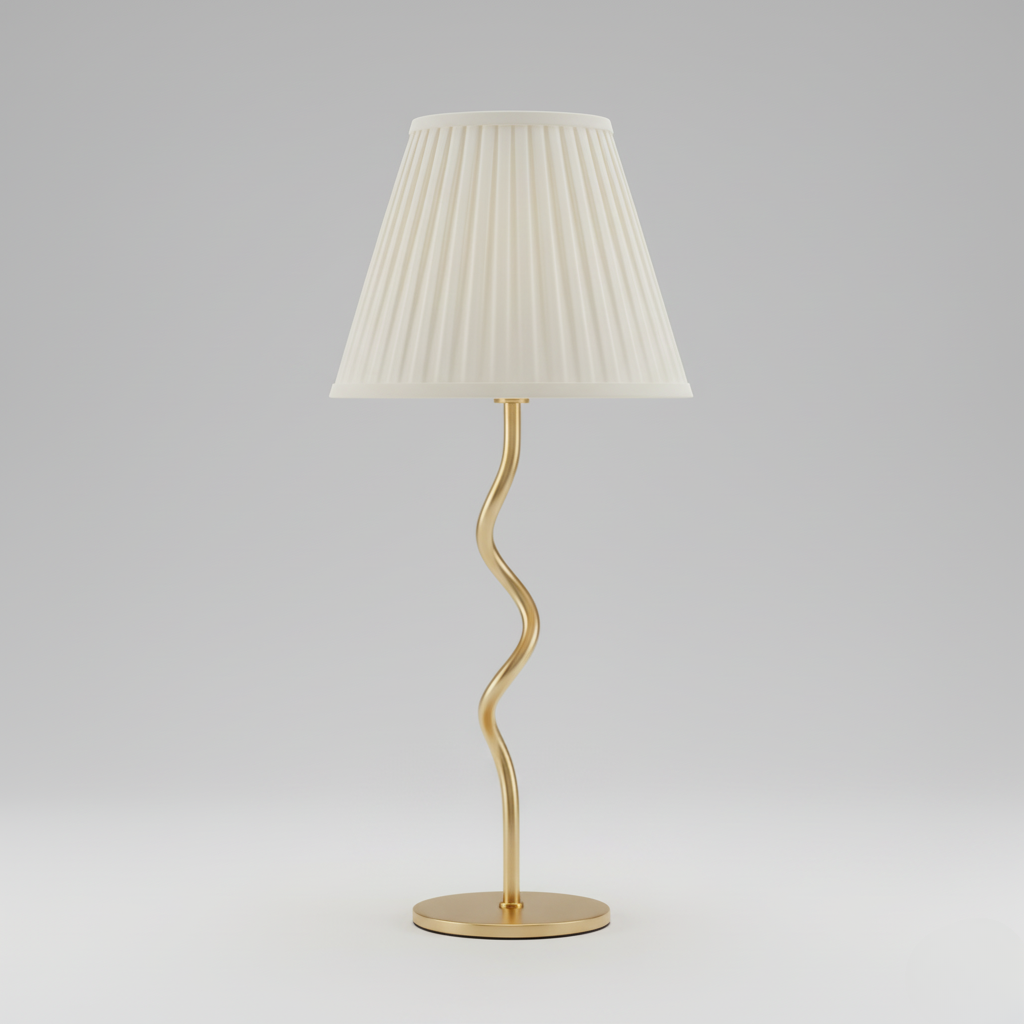 Lampada da tavolo curva