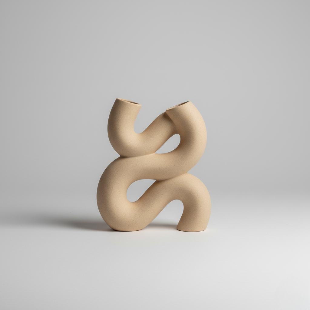 Vaso scultoreo a doppio arco