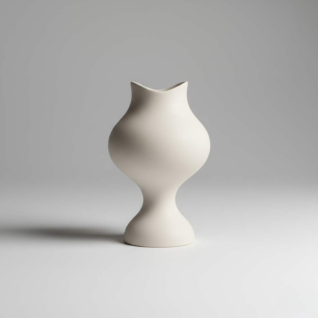 Vaso scultoreo in ceramica opaca