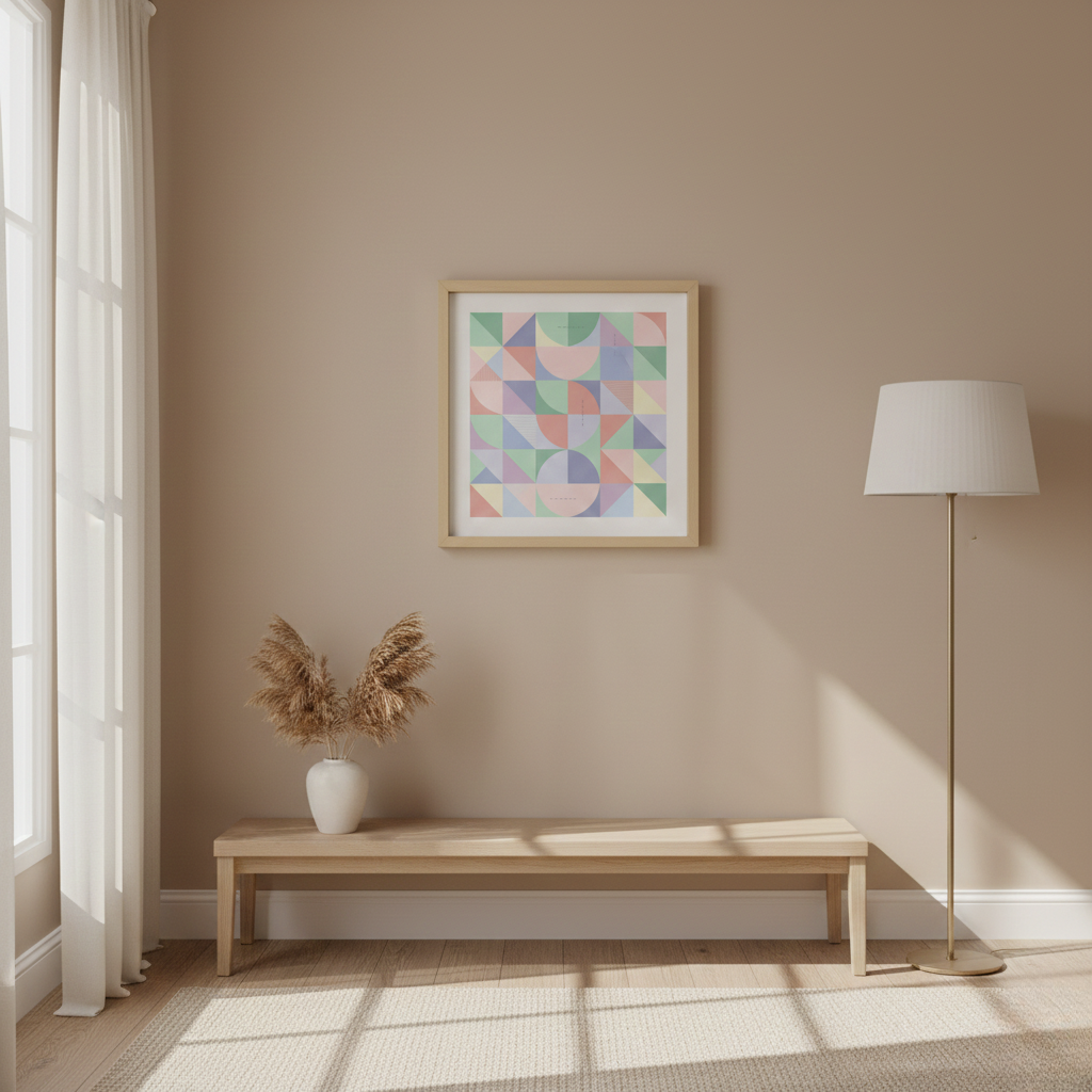 Stampa artistica geometrica da parete